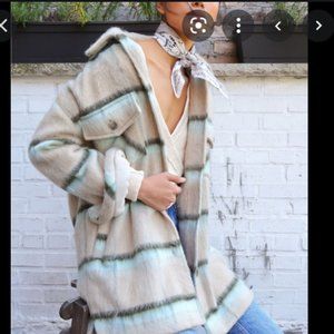 FREE PEOPLE PLAID SHACKET JACKET